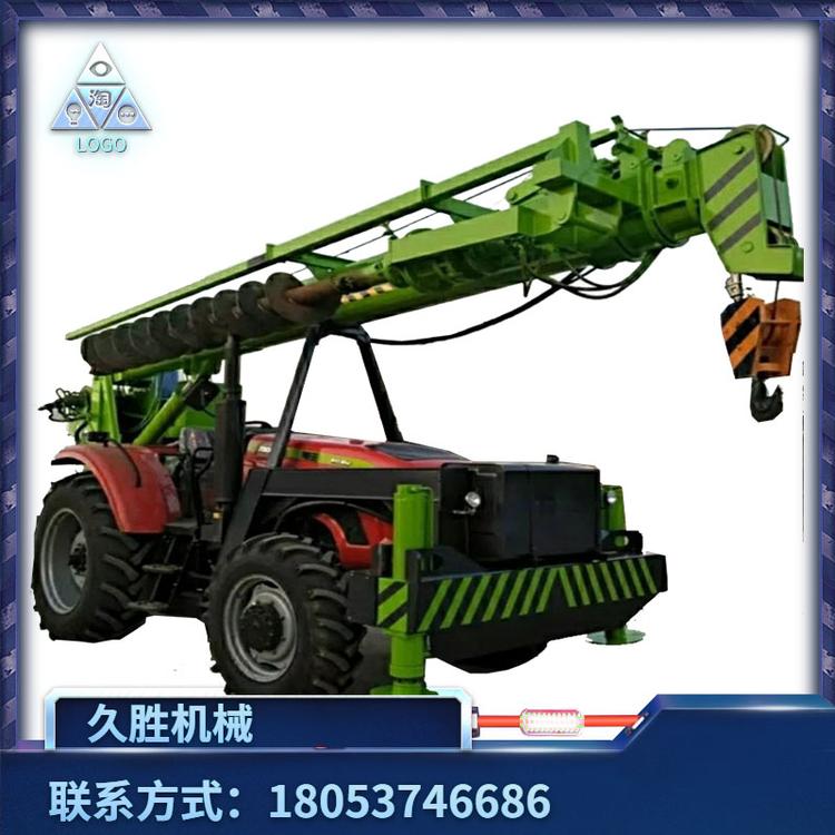 四驱越野轮式全液压传动牵引式拖拉机吊车 自备楼板工程拖拉机起重机 久胜