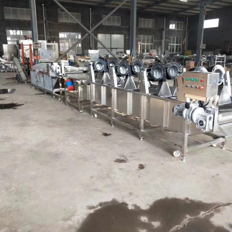 蔬菜深加工流水线 翻转风干线 震动沥水 清洗机