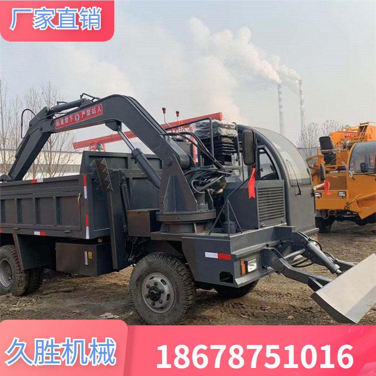 翻斗自卸轮式随车挖河道清淤挖掘装载机  挖掘装载一体机 农用随车挖 久胜机械