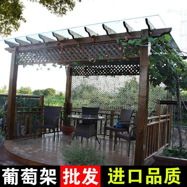 艺轩供应防腐木花架 碳化防腐木花架 货源充足 品质保障