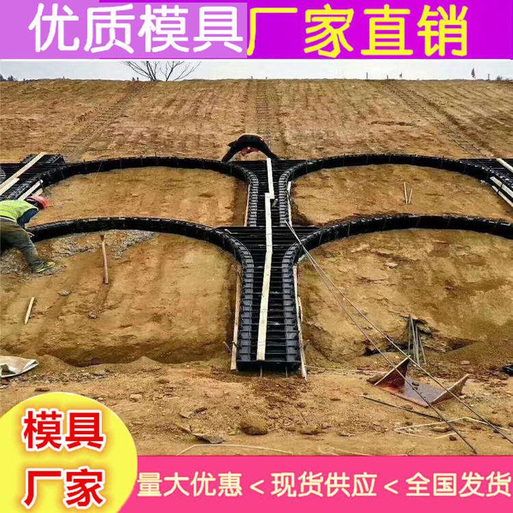西藏拱形护坡模板规格 拱形护坡铁模具 现浇拱形骨架护坡模具图片
