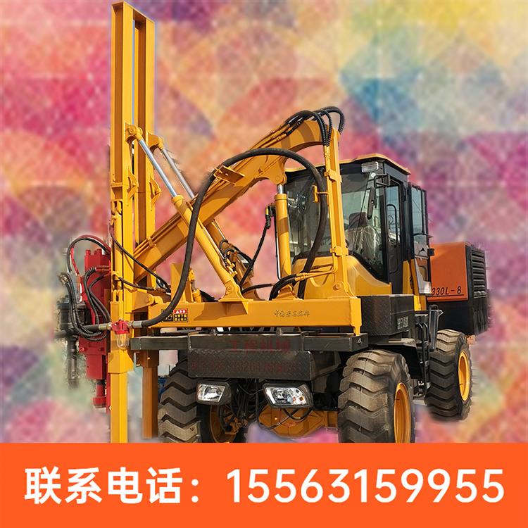 各种型号护栏打桩机 波形护栏压装机 公路护栏打桩机可选配