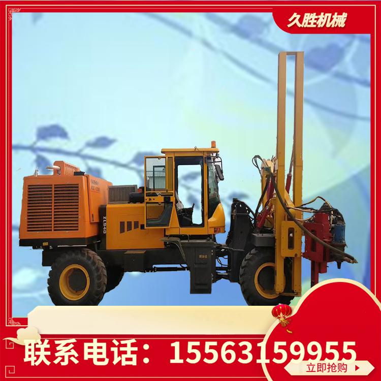 四驱液压护栏打桩机 立柱护栏打桩机 波形护栏钻孔机