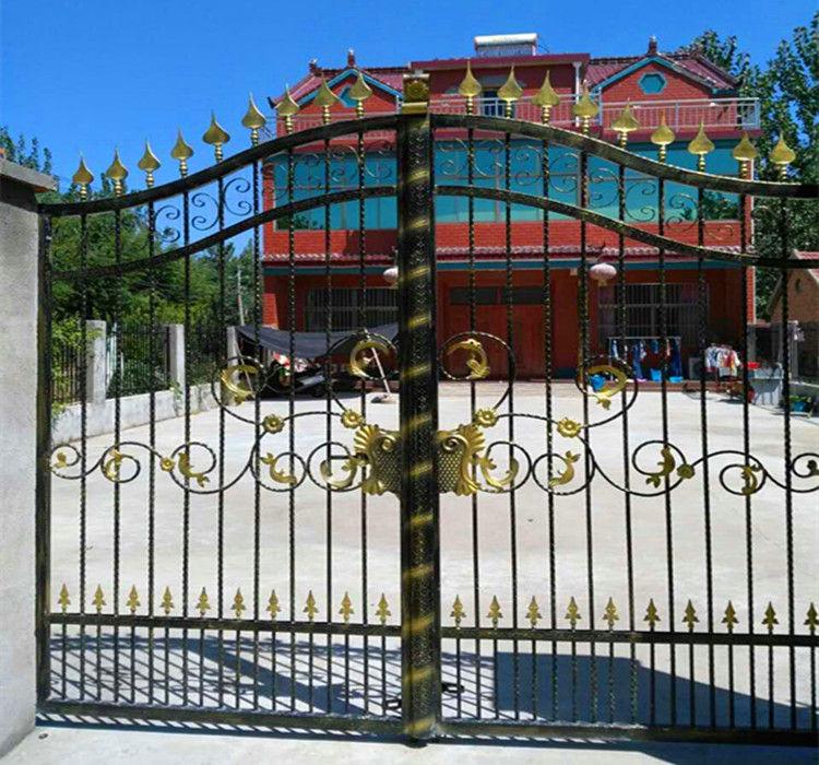 河北欧式铁艺大门按需定做 欧式小区花园大门 下单即安排发货