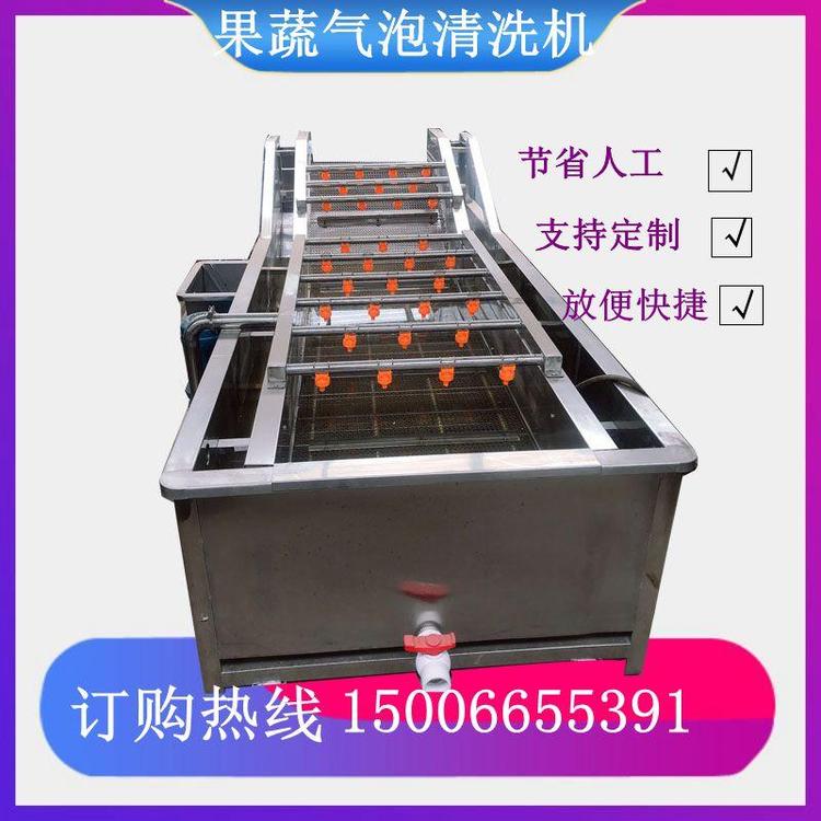 大型工业蔬菜水果清洗机 大型净菜漂烫加工设备 水果连续无损伤清洗加工设备