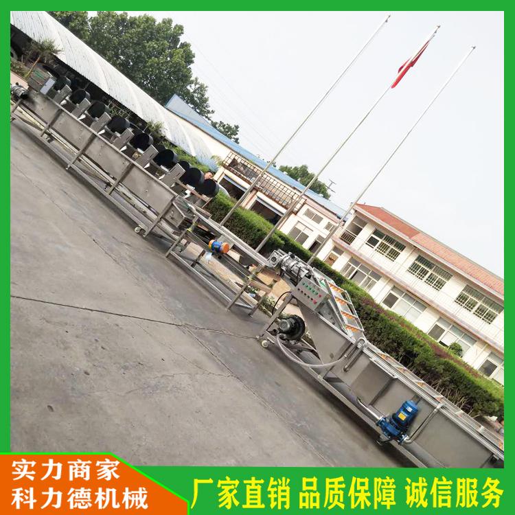 不锈钢气泡清洗沥水机 果蔬风干沥水线 蔬菜净加工清洗沥水风干流水线 全自动翻转式风干机