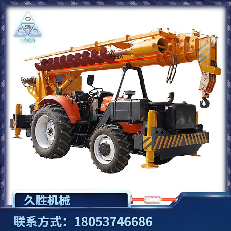 四驱越野液压牵引式拖拉机吊车 自备楼板工程轮式拖拉机吊 起重机