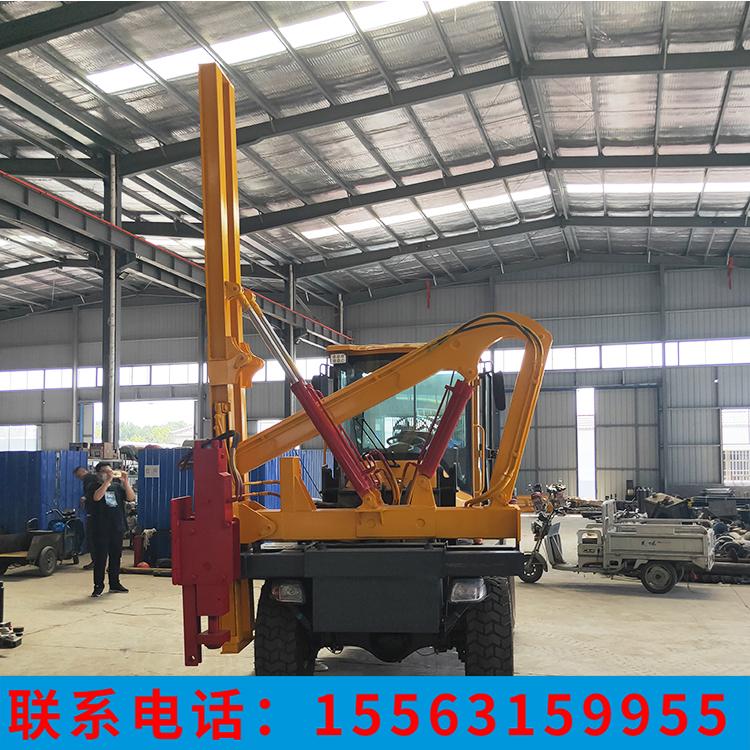 现货公路波形护栏打桩机 高速防撞打桩机 大马力打拔一体机