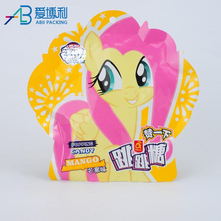 厂家定制 专业印刷 糖果彩色包装袋休闲食品自封袋异型食品开窗袋
