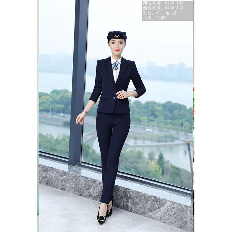 女客服前台空姐春秋装