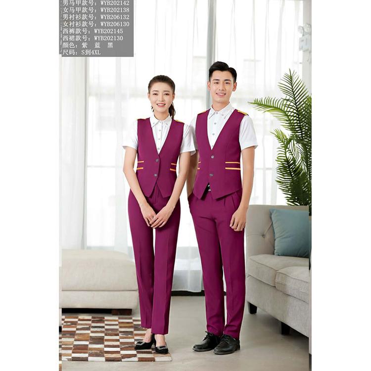 时尚男女马甲 酒店导购制服 白领修身马甲