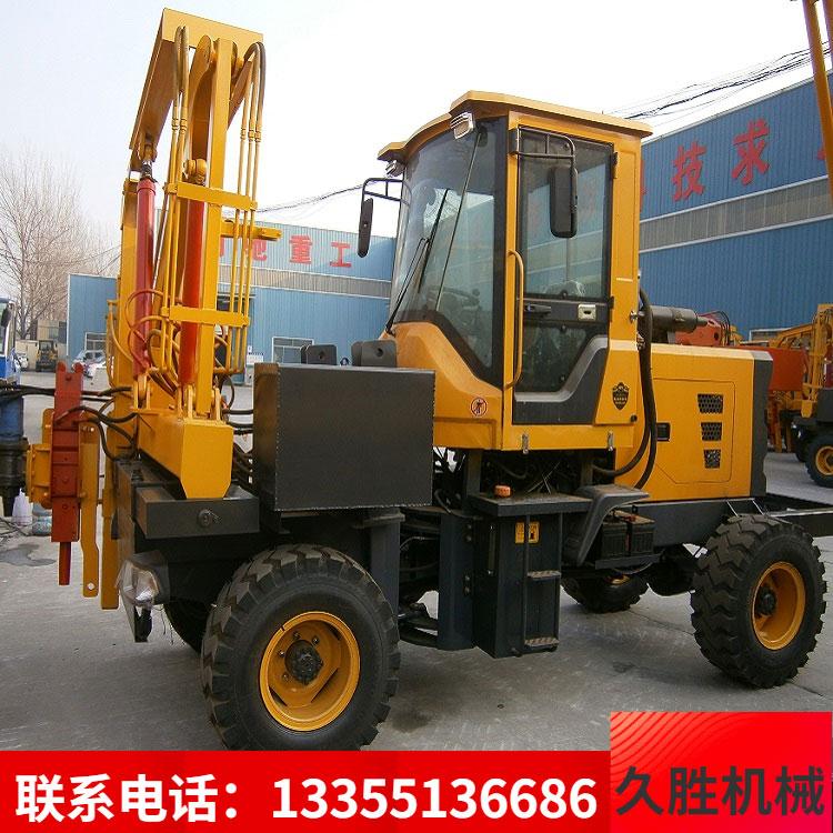 高速公路护栏打桩钻孔装载式工程波形护栏打桩机