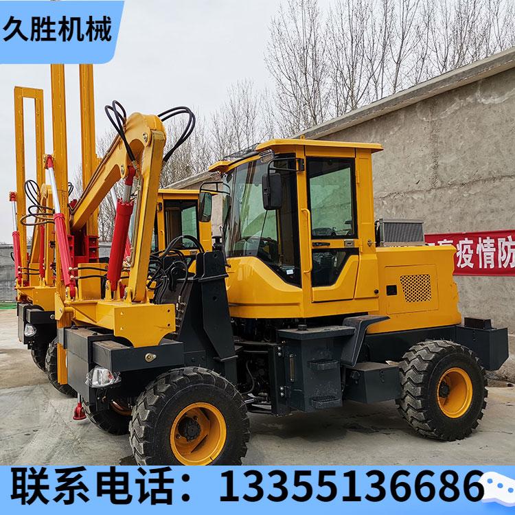 装载式打桩钻孔一体机 公路护栏养护设备打桩机