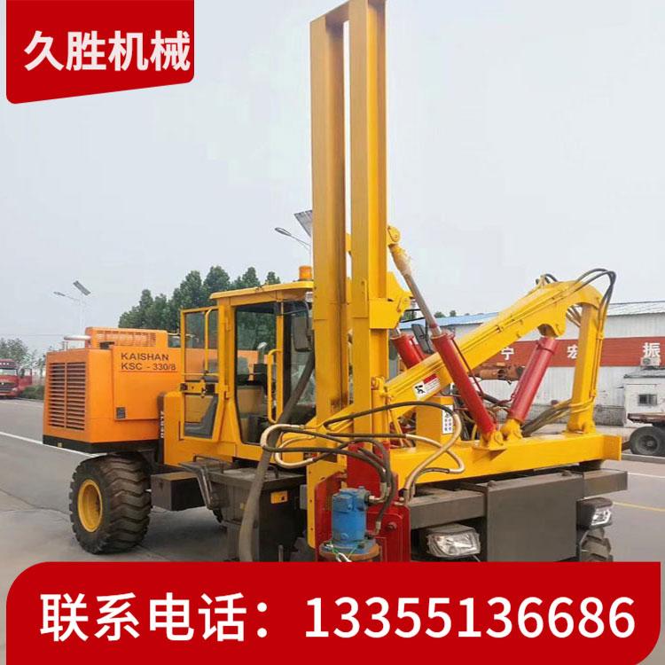 装载机改装式护栏打桩机 高速波形护栏 安装设备公路护栏打桩机