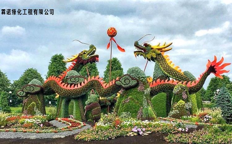 仿真绿雕 设计新颖 铁艺花箱制作