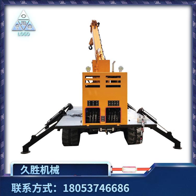 小型微型农用多功能山地履带底盘随车起重机 柴油动力自卸式钢制履带随车平板吊