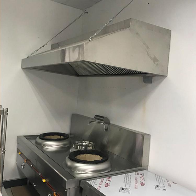 不锈钢排烟罩 酒店商用厨房设备油烟排烟罩 排烟系统吸油烟排烟罩 厂家定制
