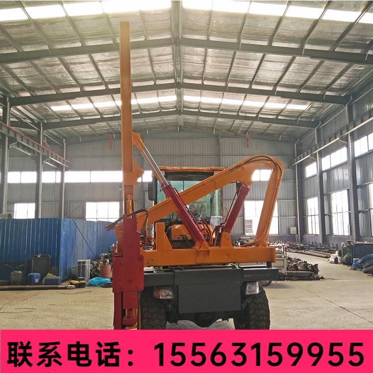 多种型号公路护栏打桩机 波形护栏打桩机 四缸打桩机