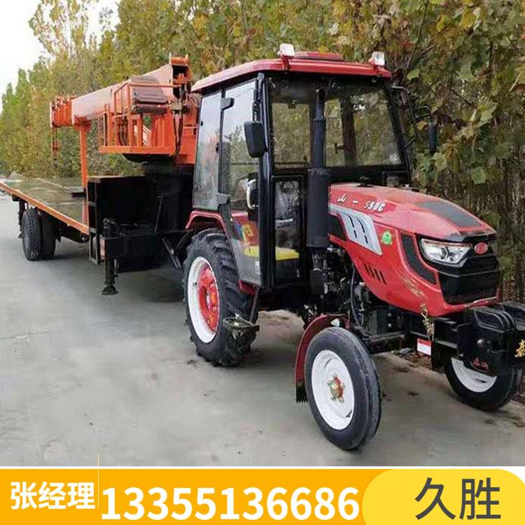 拖拉机改装运输随车吊2020新款楼板集装箱专用拖拉机平板吊