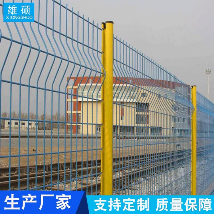 厂家高速铁路公路绿色框架护栏场地圈地车间隔离铁丝护栏