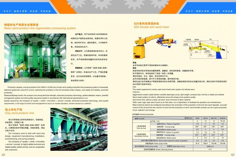 S25系列固定双臂树脂砂混砂机