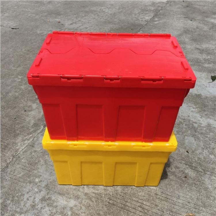 供应带锁周转箱 工业塑料箱 可斜插式套叠周转箱 仓储加厚物流箱