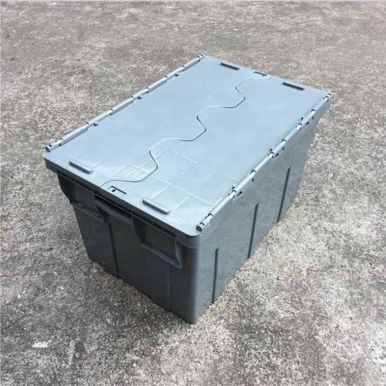 直销斜插式储物箱中转箱 翻盖物流箱加厚塑料箱 收纳箱大号配送箱周转箱