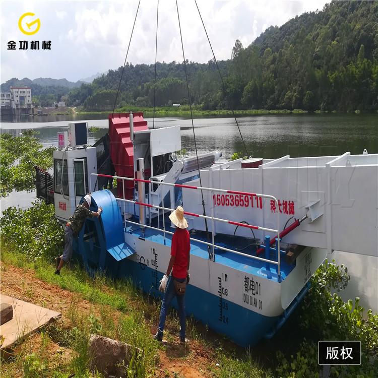 小型水葫芦收割船   半自动水葫芦打捞船