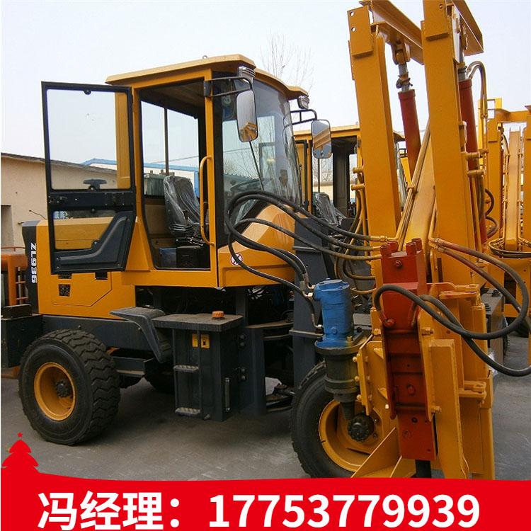 高速路护栏立柱打桩机 波形液压钻孔机 四驱护栏打桩机