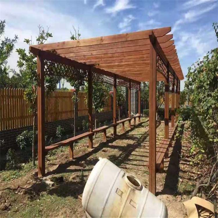 河北中式廊架  防腐木廊架  庭院廊架出售 量大价优