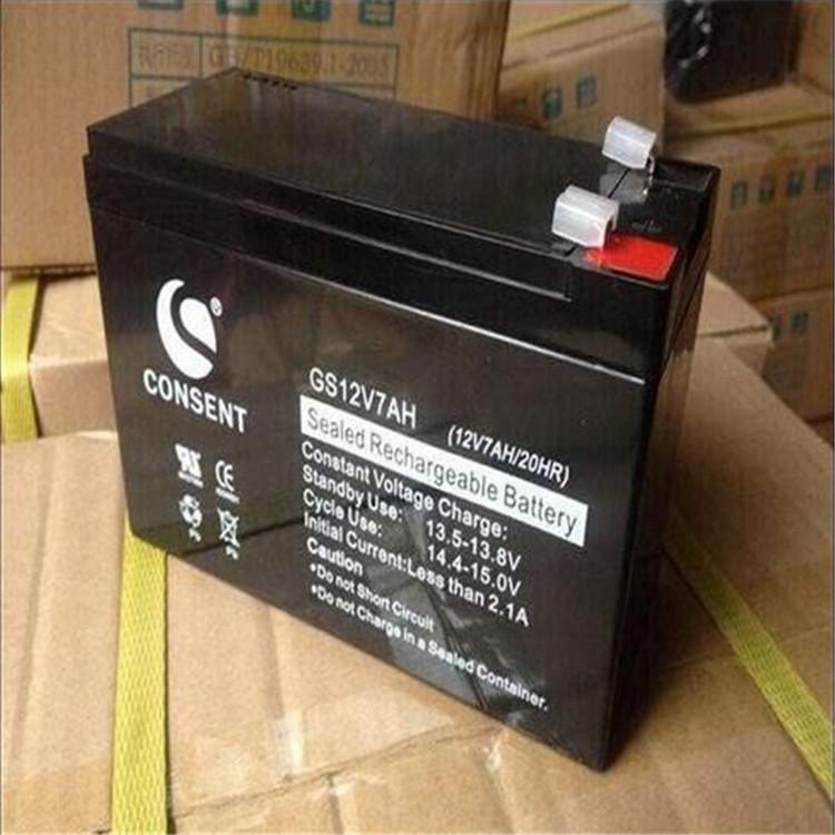 CONSENT光盛蓄电池GS12V24AH  阀控式储能铅酸蓄电池厂家
