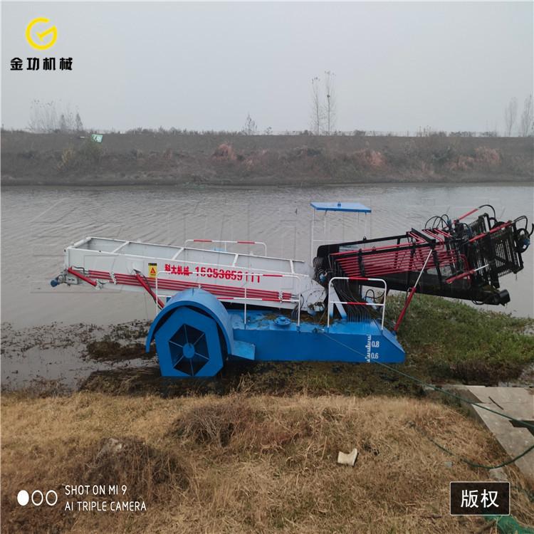 中型河面水葫芦打捞船  水草收割粉碎船