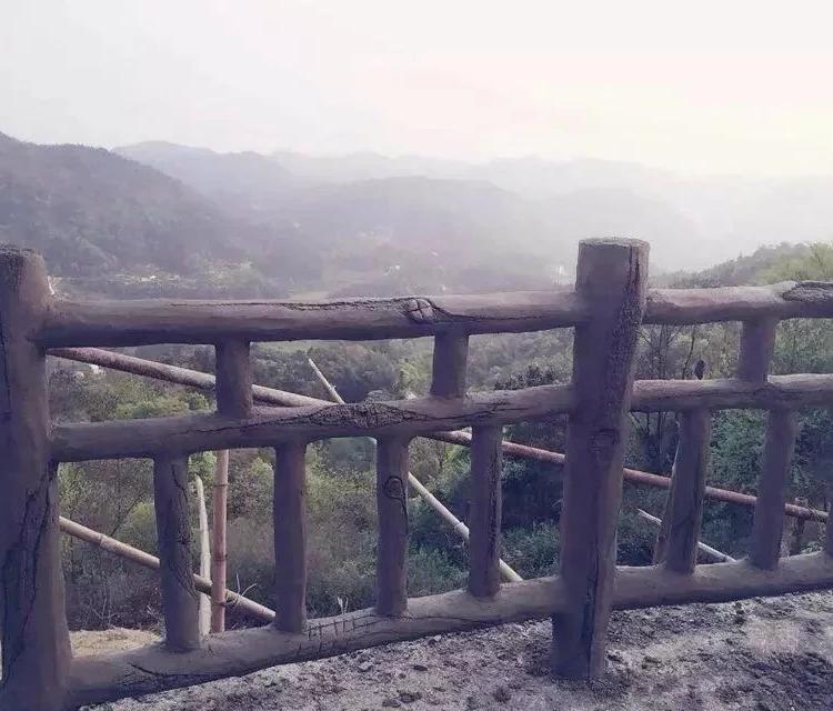 仿树藤栏杆 湘岩园林水泥直塑施工