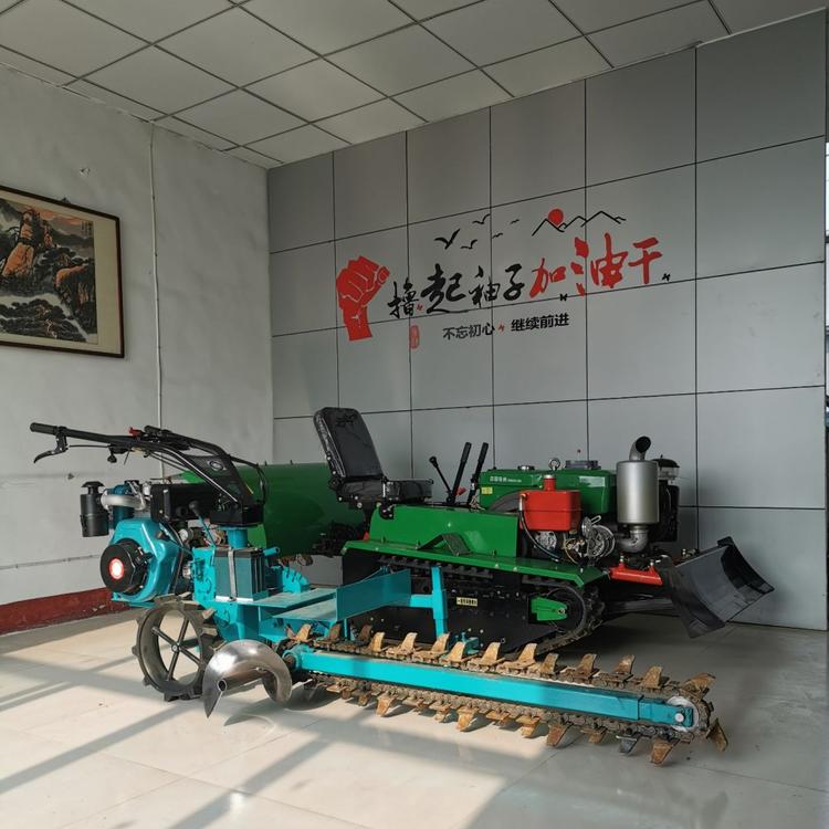 公司生产最新款-链条式开沟机_合金刀头开沟机_手扶开沟机-小型开沟机