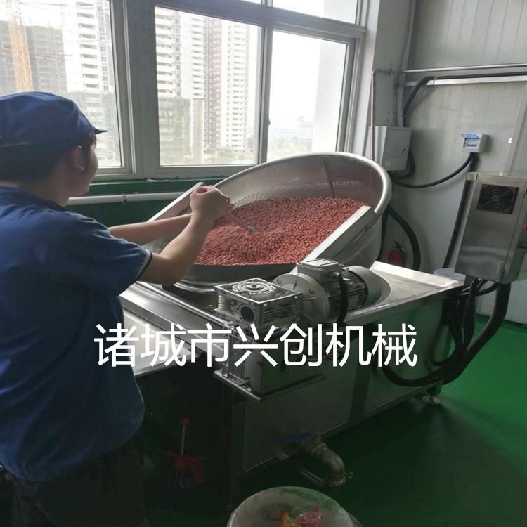 定制花生米油炸机 花生果油炸生产设备 全自动油炸生产线