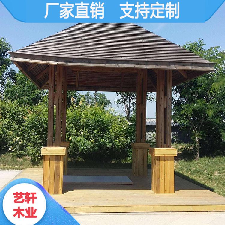 湘潭碳化木景观凉亭 户外六角防腐木凉亭 款式多样 厂家直销