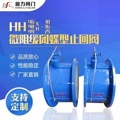 微阻缓闭止回阀 微阻缓闭蝶型止回阀 HH49H蝶型止回阀 关智能型蝶型止回阀定制