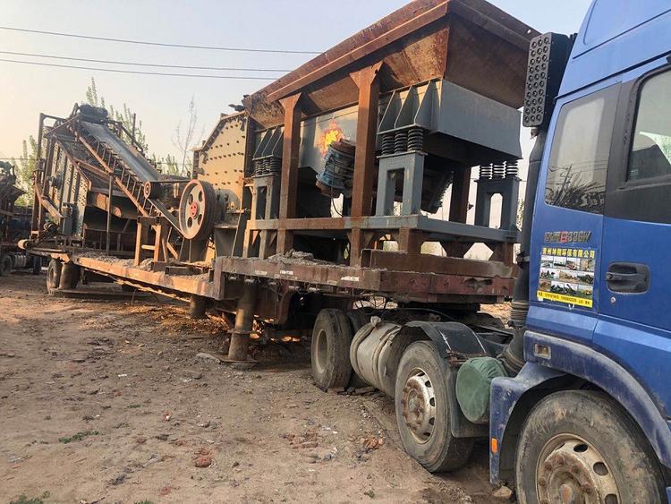 建筑垃圾鹅卵石破碎站厂家  振动筛型号  电磁振动给料机  反击破移动石子生产线