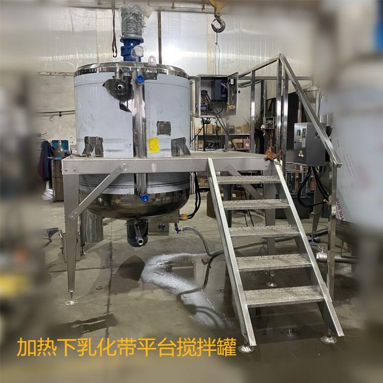 不锈钢耐酸碱胶水搅拌机乳化洗衣液搅拌罐全自动电加热搅拌缸