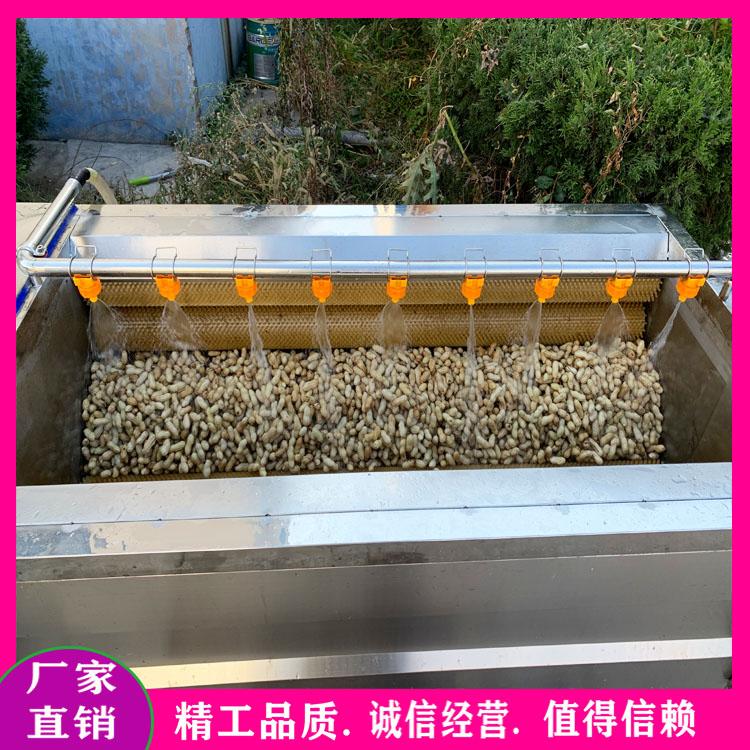 供应毛刷清洗机 硬毛刷式土豆快速去皮清洗机 花生去泥清洗机 商用莲藕毛辊磨皮机