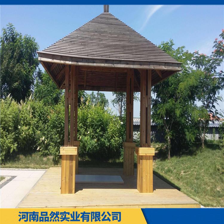 直销免费设计六角亭子 园林景观防腐木户凉亭 款式多样 支持定做