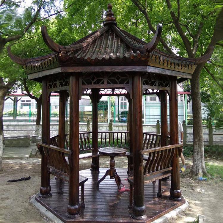 双层仿古景观休闲古亭 防腐木凉亭报价 厂家直销 货源充足