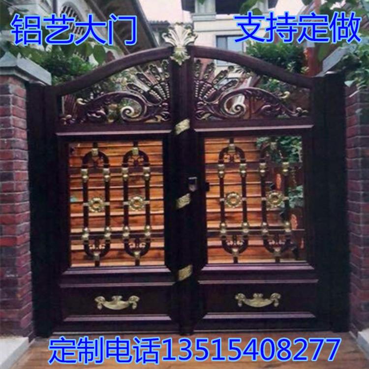 厂家直销欧式别墅大门_乡村庭院门_铝艺大门_别墅双开门_电动折叠门