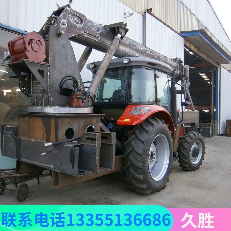 农用改装拖拉机吊车 拖拉机改装吊越野式吊钻一体机电工程专用拖拉机吊车  久胜机械
