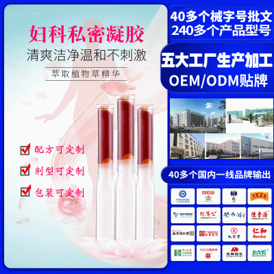 oem贴牌消毒抑菌止痒妇科阴道凝胶私密清洁滋润保养女性私处护理