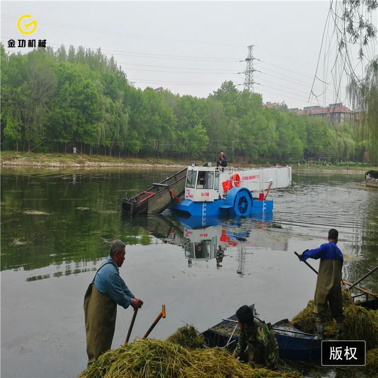 半自动水草打捞船   小型水葫芦打捞船