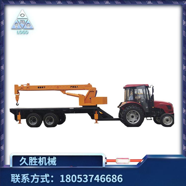 拖拉机改装越野平板吊车运输车 楼板集装箱吊运一体机 四不像四驱拖拉机随车吊