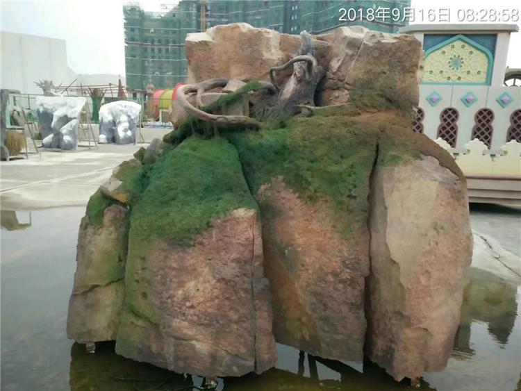 塑石假山施工队 湘岩园林 海底世界假山巧妙施工