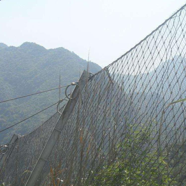 昆明市  厂家公路边坡钢丝绳拦石网 柔性防护网山体被动边防护网
