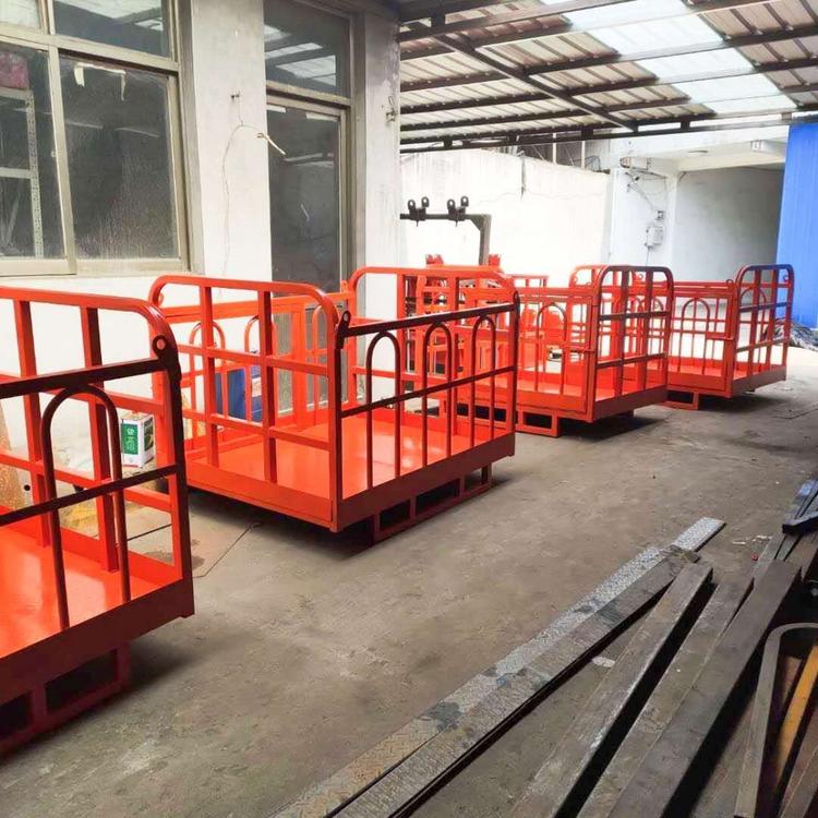 汽车吊随车吊通用吊框 厂家定做吊车顶头吊篮 高空作业安全吊篮吊车